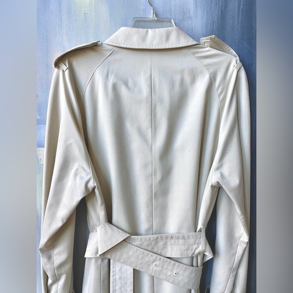 NWOT AQUASCUTUM LONDON Tan Trench Coat Lightweight Classic Design - Picture 7 of 9